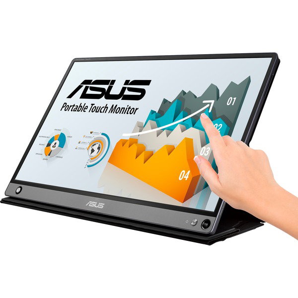 ASUS ZenScreen Touch MB16AMTR, LED-Monitor - 39.6 cm (15.6 inches), black, FullHD, IPS, Touchscreen