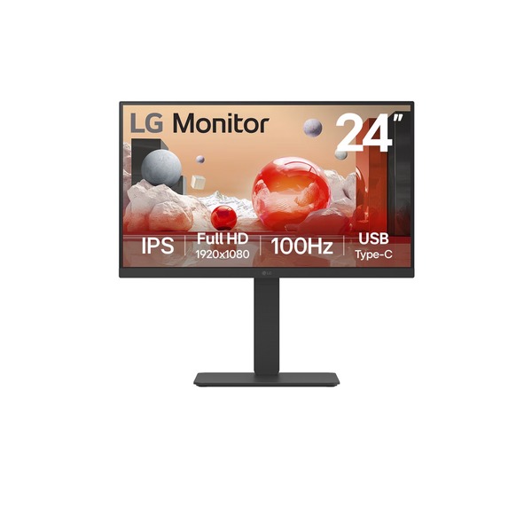 LG 24BA750-B.AEU, LED-Monitor - 60.4 cm (23.8 inches), black, FullHD, IPS, USB-C, RJ45, 100Hz Panel