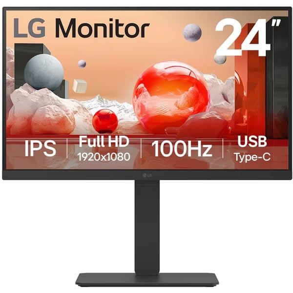 LG 24BA650-B.AEU, LED-Monitor - 60.4 cm (23.8 inches), black, FullHD, IPS, USB-C, 100Hz Panel
