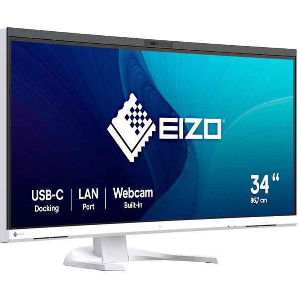 EIZO FlexScan EV3450XC-WT, LED-Monitor - 86.7 cm (34.1 inches), white, UWQHD, IPS, Webcam, microphone, USB-C