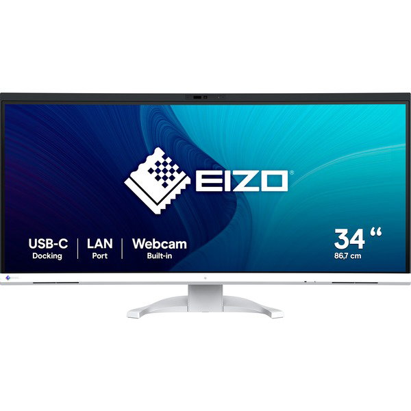 EIZO FlexScan EV3450XC-WT, LED-Monitor - 86.7 cm (34.1 inches), white, UWQHD, IPS, Webcam, microphone, USB-C