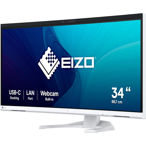 EIZO FlexScan EV3450XC-WT, LED-Monitor - 86.7 cm (34.1 inches), white, UWQHD, IPS, Webcam, microphone, USB-C