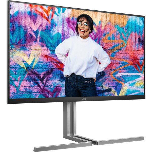 AOC U32U3CV, LED-Monitor - 80 cm (31.5 inches), black, UltraHD/4K, Nano IPS, USB Hub, KVM