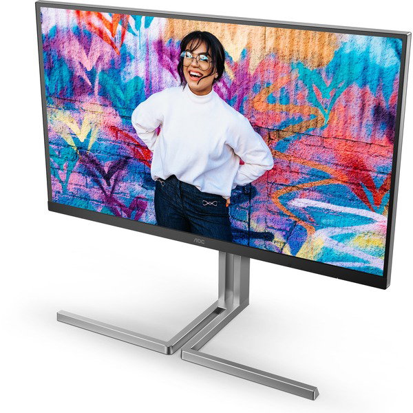AOC U32U3CV, LED-Monitor - 80 cm (31.5 inches), black, UltraHD/4K, Nano IPS, USB Hub, KVM
