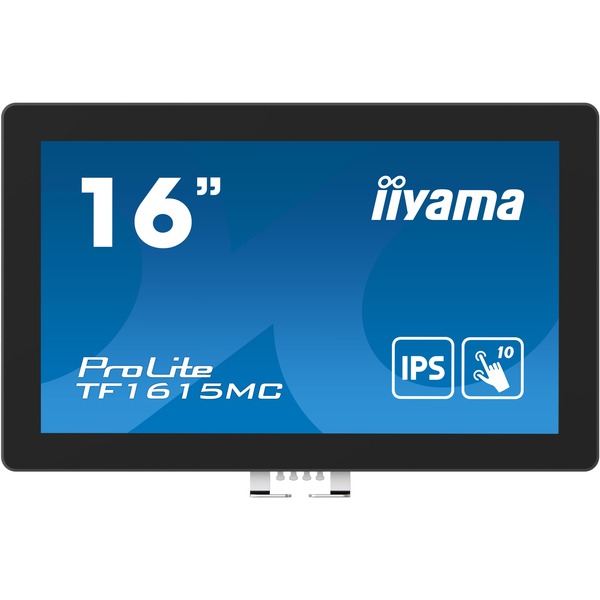 iiyama ProLite TF1615MC-B1, LED-Monitor - 40 cm (16 inches), black, FullHD, IPS, Touchscreen