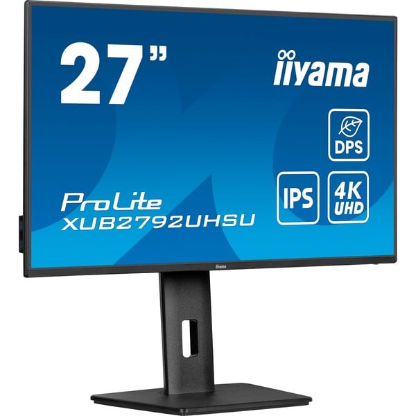 iiyama ProLite XUB2792UHSU-B6, LED-Monitor - 68.5 cm (27 inches), black (matte), UltraHD/4K, IPS, HDMI, DP, USB-C, USB-Hub