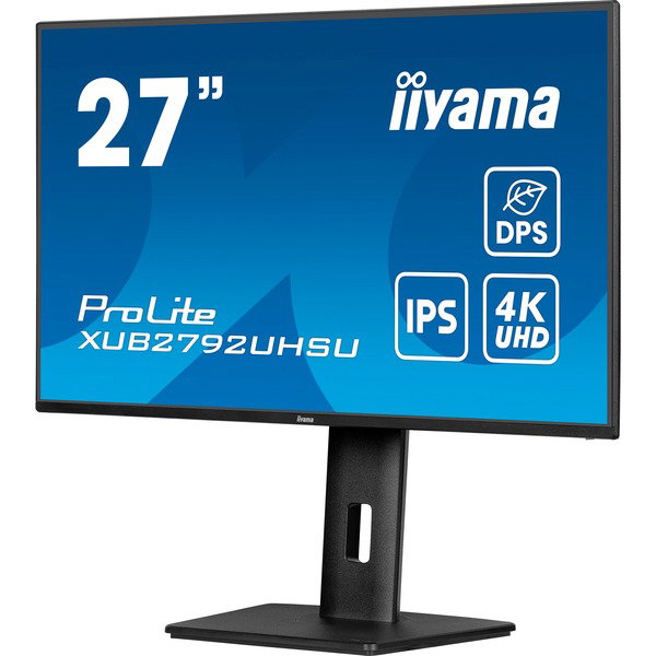 iiyama ProLite XUB2792UHSU-B6, LED-Monitor - 68.5 cm (27 inches), black (matte), UltraHD/4K, IPS, HDMI, DP, USB-C, USB-Hub