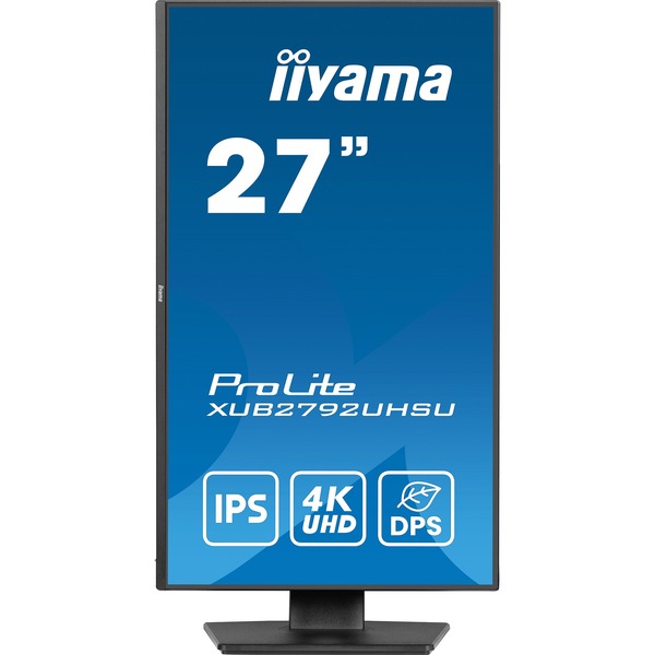 iiyama ProLite XUB2792UHSU-B6, LED-Monitor - 68.5 cm (27 inches), black (matte), UltraHD/4K, IPS, HDMI, DP, USB-C, USB-Hub