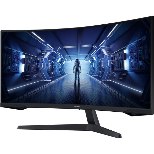 Samsung Odyssey G5 C34G55TWWP, Gaming-Monitor - 86 cm (34 inches), black, UWQHD, VA, AMD Free-Sync, Curved, 165Hz Panel