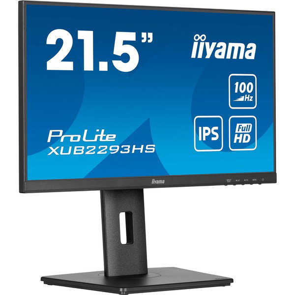 iiyama ProLite XUB2293HS-B6, LED-Monitor - 54.5 cm (21.5 inches), black (matte), FullHD, IPS, HDMI, DP, 100Hz Panel