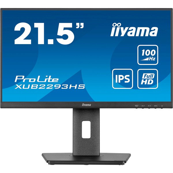 iiyama ProLite XUB2293HS-B6, LED-Monitor - 54.5 cm (21.5 inches), black (matte), FullHD, IPS, HDMI, DP, 100Hz Panel