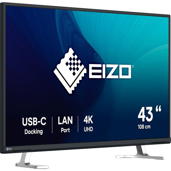 EIZO EV4340X-BK, LED-Monitor - 108 cm (42.5 inches), black, UltraHD/4K, IPS, Fernbedienung, USB-C