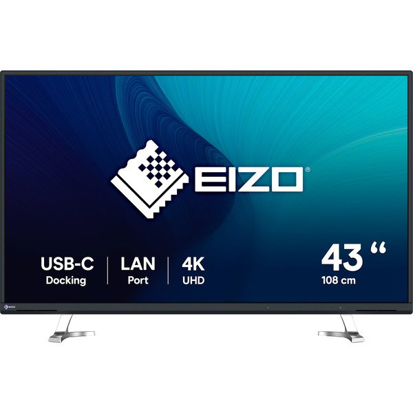 EIZO EV4340X-BK, LED-Monitor - 108 cm (42.5 inches), black, UltraHD/4K, IPS, Fernbedienung, USB-C