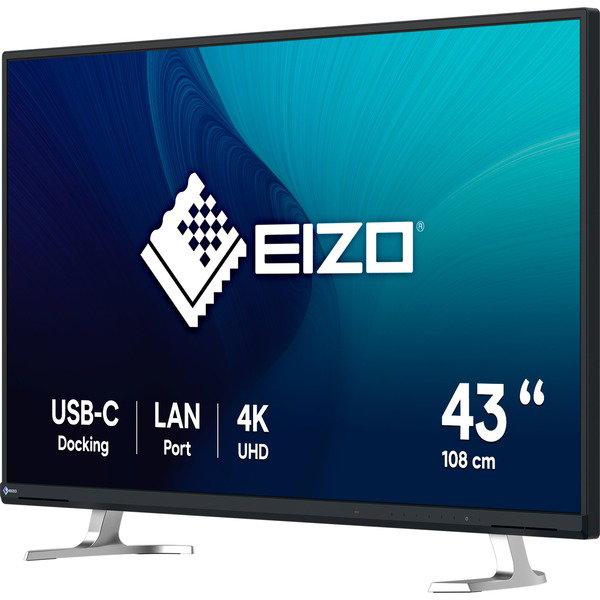 EIZO EV4340X-BK, LED-Monitor - 108 cm (42.5 inches), black, UltraHD/4K, IPS, Fernbedienung, USB-C