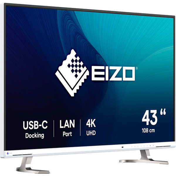 EIZO EV4340X-WT, LED-Monitor - 108 cm (42.5 inches), white, UltraHD/4K, IPS, Fernbedienung, USB-C