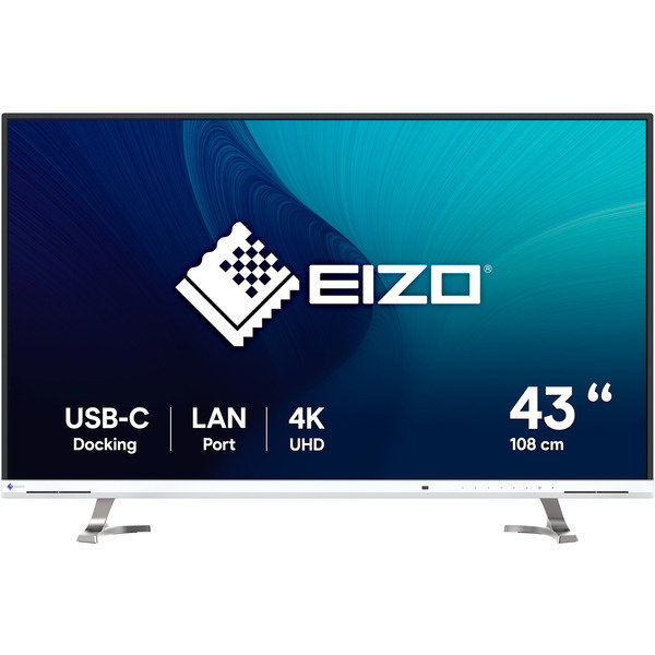 EIZO EV4340X-WT, LED-Monitor - 108 cm (42.5 inches), white, UltraHD/4K, IPS, Fernbedienung, USB-C