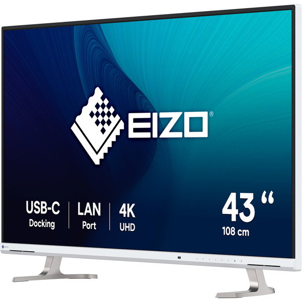 EIZO EV4340X-WT, LED-Monitor - 108 cm (42.5 inches), white, UltraHD/4K, IPS, Fernbedienung, USB-C
