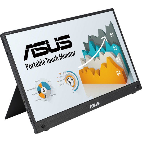 ASUS ZenScreen MB16AHT, LED-Monitor - 40 cm (16 inches), black, FullHD, IPS, Multitouch, USB-C