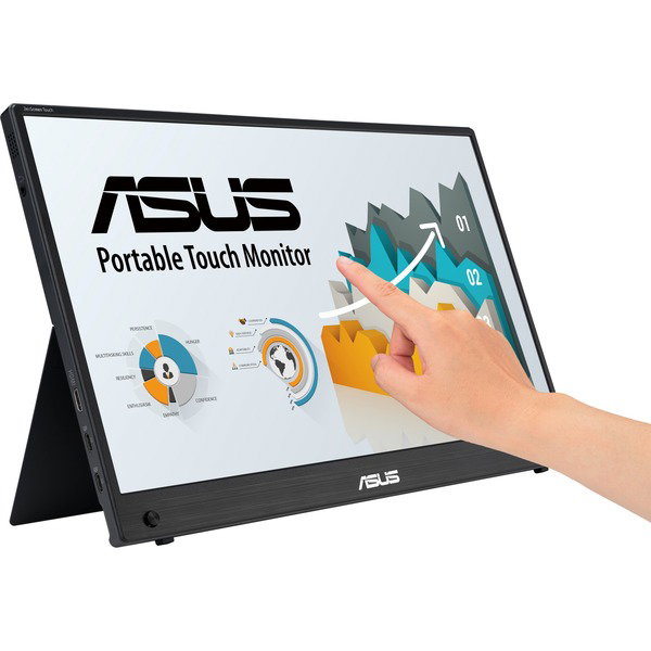 ASUS ZenScreen MB16AHT, LED-Monitor - 40 cm (16 inches), black, FullHD, IPS, Multitouch, USB-C