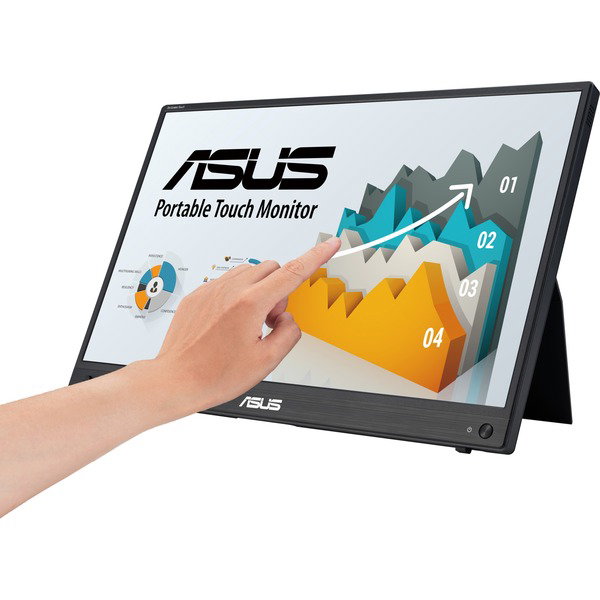 ASUS ZenScreen MB16AHT, LED-Monitor - 40 cm (16 inches), black, FullHD, IPS, Multitouch, USB-C