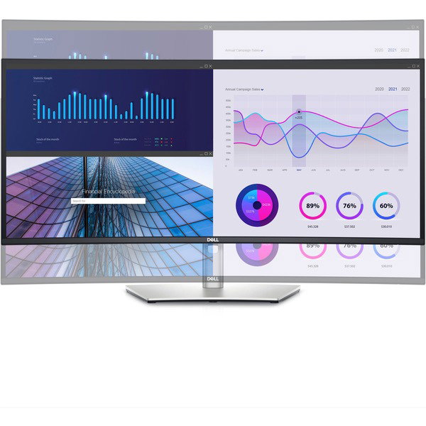 Dell U3423WE, LED-Monitor - 87 cm (34 inches), silver/black, WQHD, IPS, Curved, USB-C