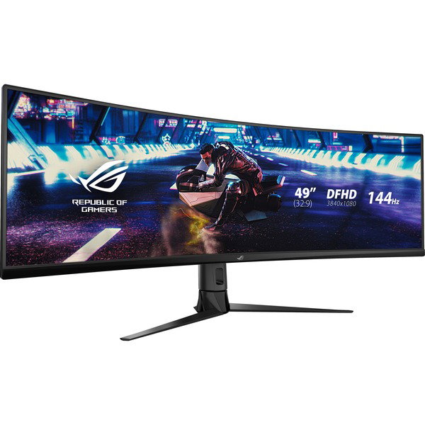 ASUS ROG Strix XG49VQ, Gaming-Monitor - 124 cm (49 inches), black, UWFHD, VA, Curved, AMD Free-Sync Premium Pro, 144Hz Panel