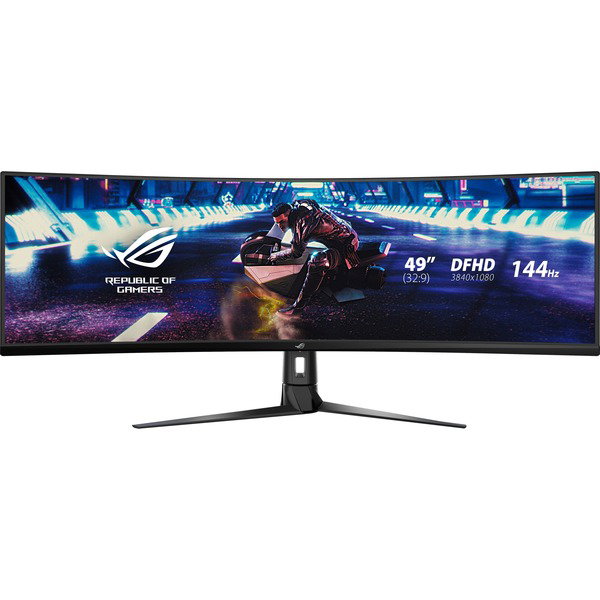 ASUS ROG Strix XG49VQ, Gaming-Monitor - 124 cm (49 inches), black, UWFHD, VA, Curved, AMD Free-Sync Premium Pro, 144Hz Panel