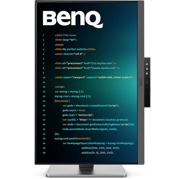 BenQ RD240Q, LED-Monitor - 62.2 cm (24.1 inches), black, QHD+, DisplayPort, HDMI, Pivot, HDR