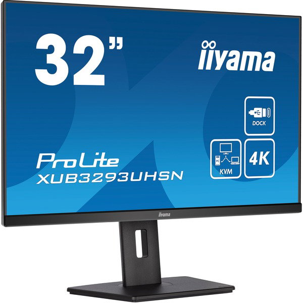 iiyama ProLite XUB3293UHSN-B5, LED-Monitor - 80 cm (31.5 inches), black, Ultra HD/4K, IPS, HDMI, DisplayPort, USB-C