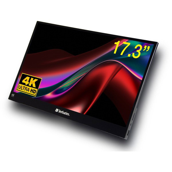 Verbatim PMT-17-4K, LED-Monitor - 43.9 cm (17.3 inches), black, UltraHD/4K, IPS, Touchscreen, HDR