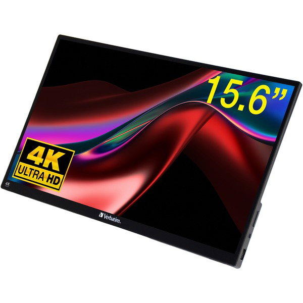 Verbatim PMT-15-4K, LED-Monitor - 39.6 cm (15.6 inches), black, UltraHD/4K, IPS, Touchscreen, HDR