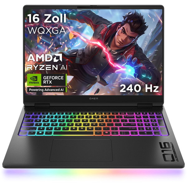 OMEN MAX 16-ak0174ng, Gaming-Notebook - black, AMD Ryzen AI 7 350, NVIDIA GeForce RTX 5070 Ti, 32 GB DDR5, 1 TB (1 TB null), without operating system
