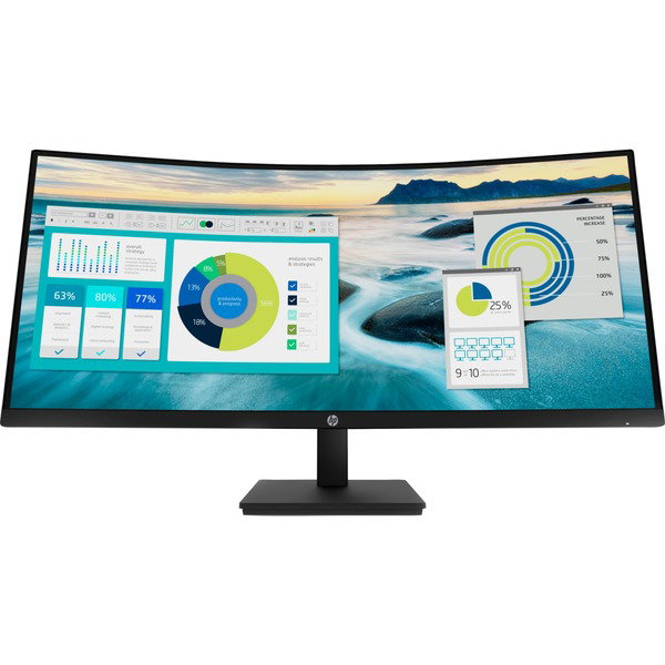 HP P34hc G4, LED-Monitor - 86 cm (34 inches), black, WQHD, VA, 60Hz, USB-C