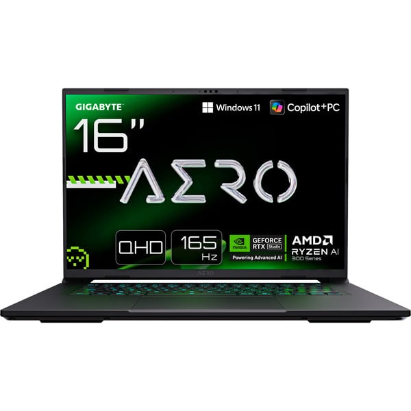 GIGABYTE AERO X16 1WH93DEC64AH, Gaming-Notebook - gray, AMD Ryzen AI 7 350, NVIDIA GeForce RTX 5070, 32 GB DDR5, 1 TB (1 TB SSD), Windows 11 Home