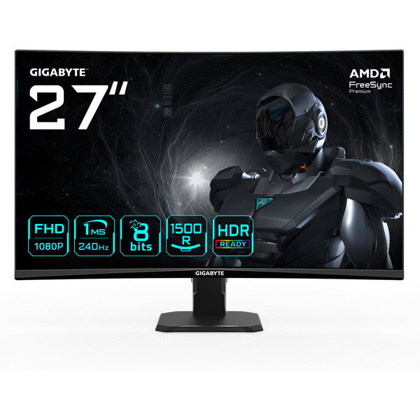 GIGABYTE GS27FC2, Gaming-Monitor - 68.6 cm (27 inches), black, FullHD, VA, Curved, HDR-Ready, 240Hz Panel