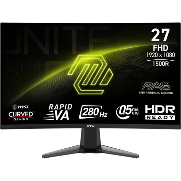 MSI MAG 276CXFDE, Gaming-Monitor - 68.6 cm (27 inches), black, FullHD, Rapid VA, Curved, HDMI, DP, 280Hz Panel