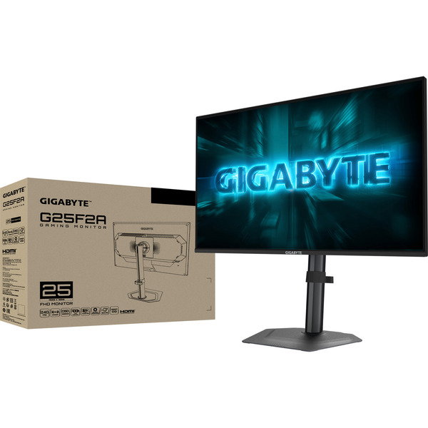 GIGABYTE G25F2A, Gaming-Monitor - 62.2 cm (24.5 inches), black (matte), FullHD, SS-IPS, HDMI, DP, speakers, 240Hz Panel