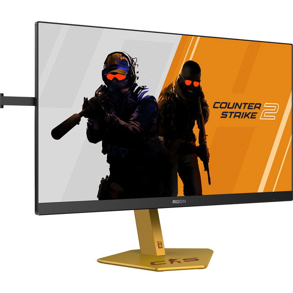AOC AGON PRO CS24A Counter-Strike 2 Edition, Gaming-Monitor - 61.2 cm (24.1 inches), black/gold, FullHD, Fast-TN, HDMI, DP, USB-Hub, 610Hz Panel