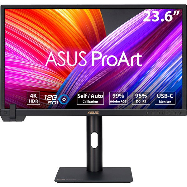 ASUS ProArt PA24US, LED-Monitor - 59.94 cm (23.6 inches), black, 4K UHD, IPS, HDMI, DisplayPort, USB-C, HDR, integriertes Farbmessgert