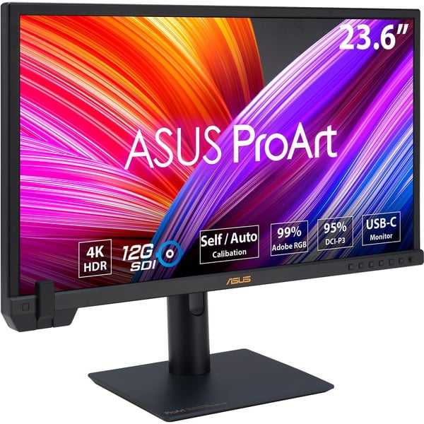 ASUS ProArt PA24US, LED-Monitor - 59.94 cm (23.6 inches), black, 4K UHD, IPS, HDMI, DisplayPort, USB-C, HDR, integriertes Farbmessgert