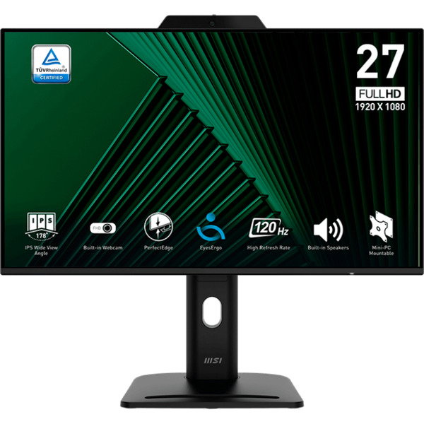 MSI PRO MP272PMG, LED-Monitor - 68.6 cm (27 inches), black, FullHD, IPS, HDMI, DP, Webcam, USB-Hub, 120Hz Panel