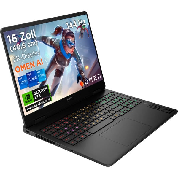 OMEN 16-am0277ng, Gaming-Notebook - black, Intel Core Ultra 7 255H, NVIDIA GeForce RTX 5070, 24 GB DDR5, 1 TB (1 TB SSD), without operating system