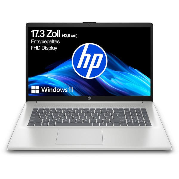 HP 17-cn4272ng, Notebook - silver, Intel Core 7 150U, Intel Graphics, 16 GB DDR4, 512 GB (512 GB SSD), without operating system