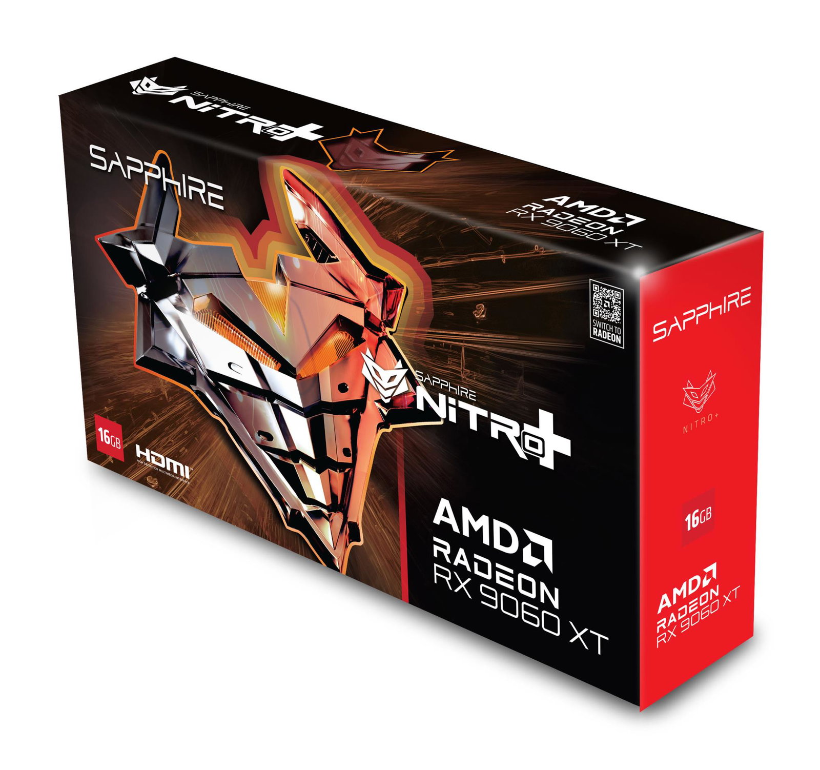 Graphics Card SAPPHIRE AMD Radeon RX 9060 XT 16 GB GDDR6 128 bit PCIE 5.0 16x Triple slot Fansink 11350-01-20G