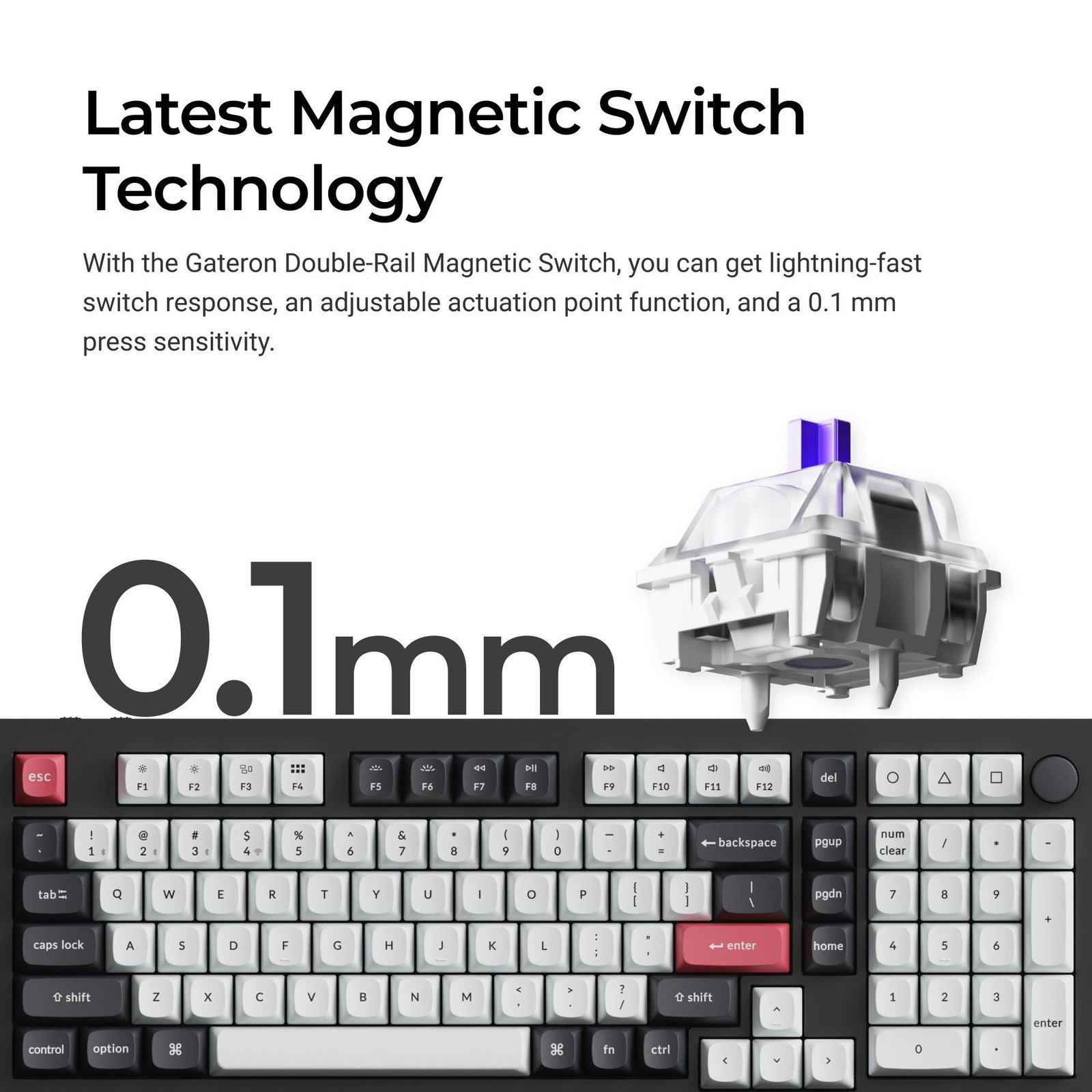 KEYBOARD WRL Q5 HE RGB/SHELL WHITE Q5H-P1 KEYCHRON