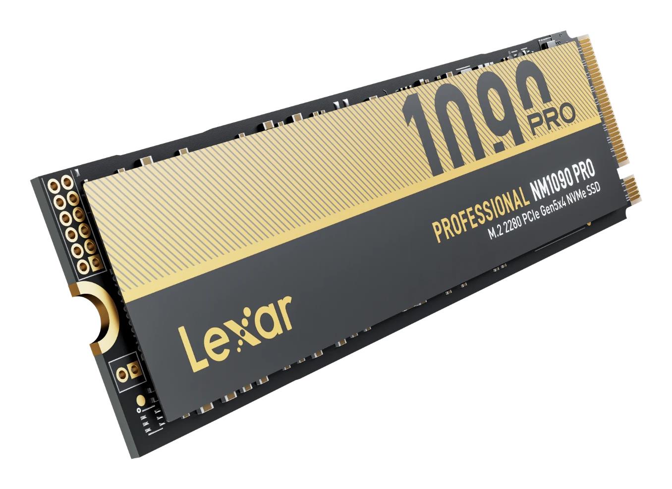 SSD LEXAR NM1090 Pro 1TB M.2 NVMe 3D TLC Write speed 10000 MBytes/sec Read speed 14000 MBytes/sec 3.8mm TBW 700 TB MTBF 1500000 hours LNM109P001T-RNNNG