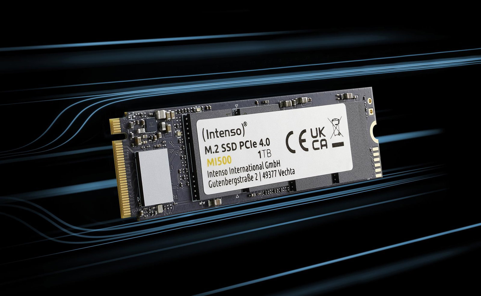SSD INTENSO MI500 500GB M.2 NVMe 3D NAND Write speed 4000 MBytes/sec Read speed 5300 MBytes/sec 4mm TBW 300 TB MTBF 1500000 hours 3836450