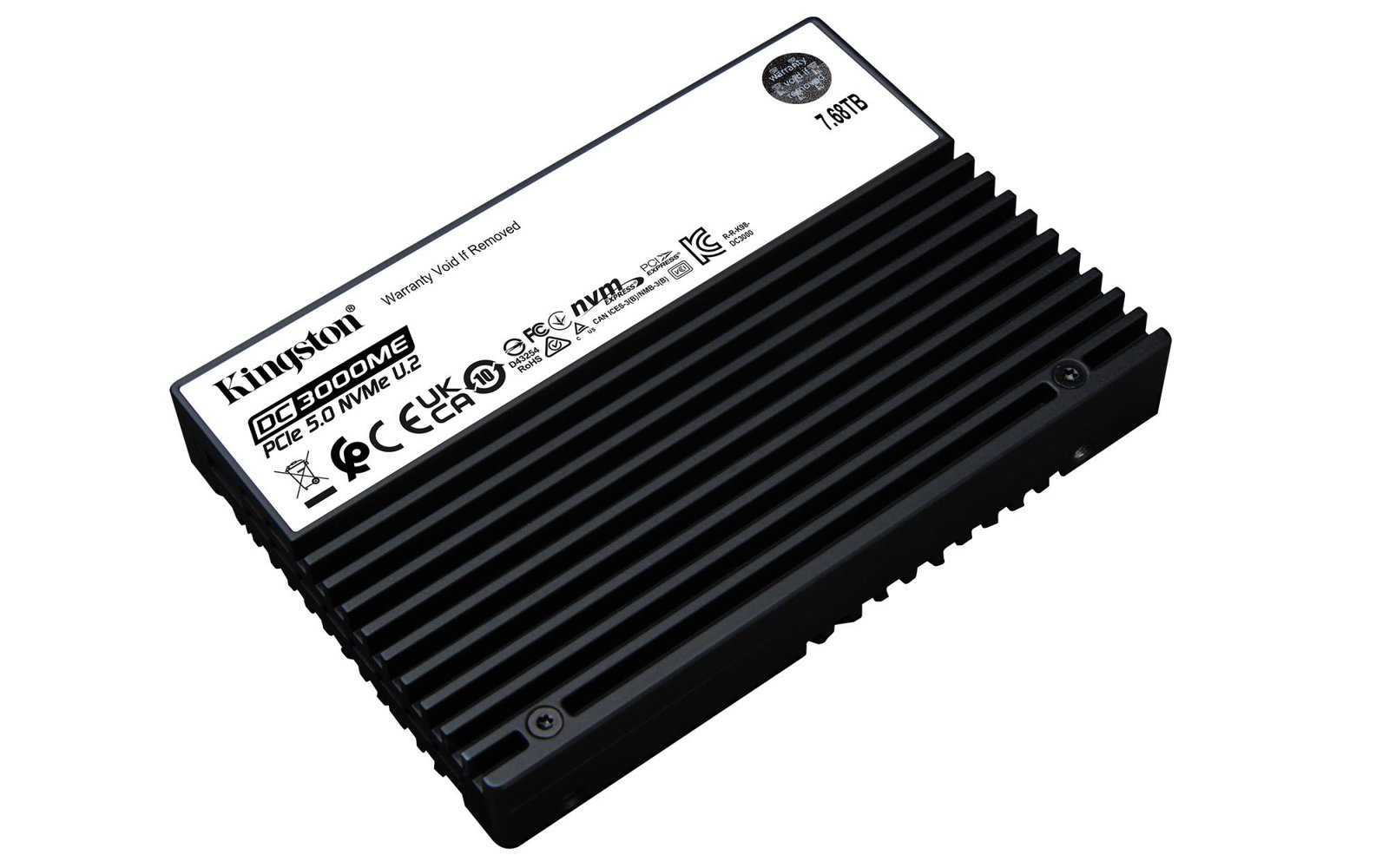 SSD KINGSTON SSD series DC3000ME 7.68TB NVMe NAND flash technology 3D TLC Write speed 10000 MBytes/sec Read speed 14000 MBytes/sec Form Factor U.2 TBW 14.016 TB MTBF 2000000 hours SEDC3000ME/7T6