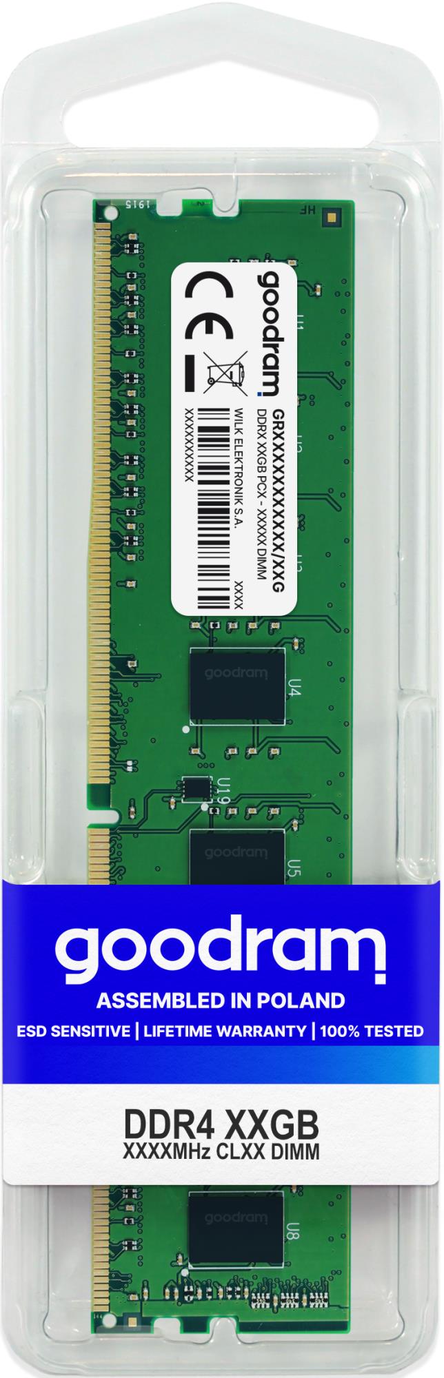 Goodram GR3200D464L22S/8G memory module 8 GB 1 x 8 GB DDR4 288-pin DIMM