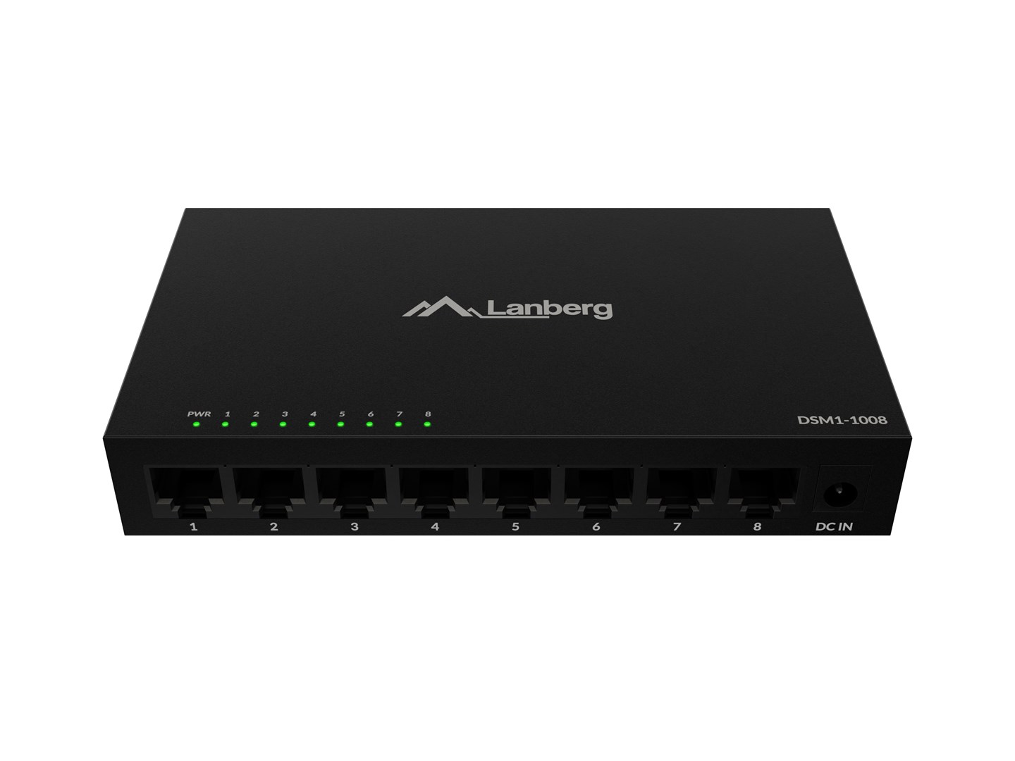 Lanberg DSM1-1008 network switch Unmanaged Gigabit Ethernet (10/100/1000) Desktop Black